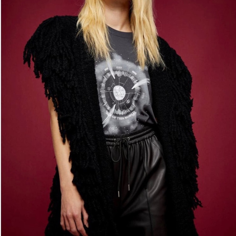 TopShop Fringe Knit Vest